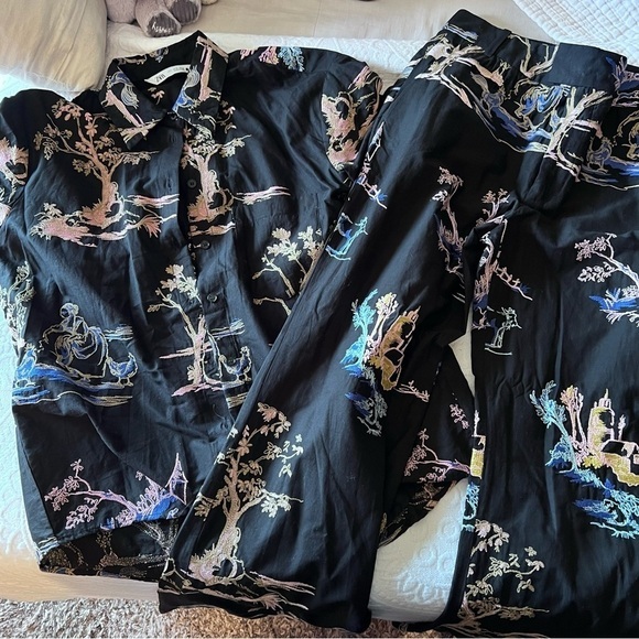 ZARA‎ Oriental Embroidered 2 piece outfit pants + top - Picture 4 of 9